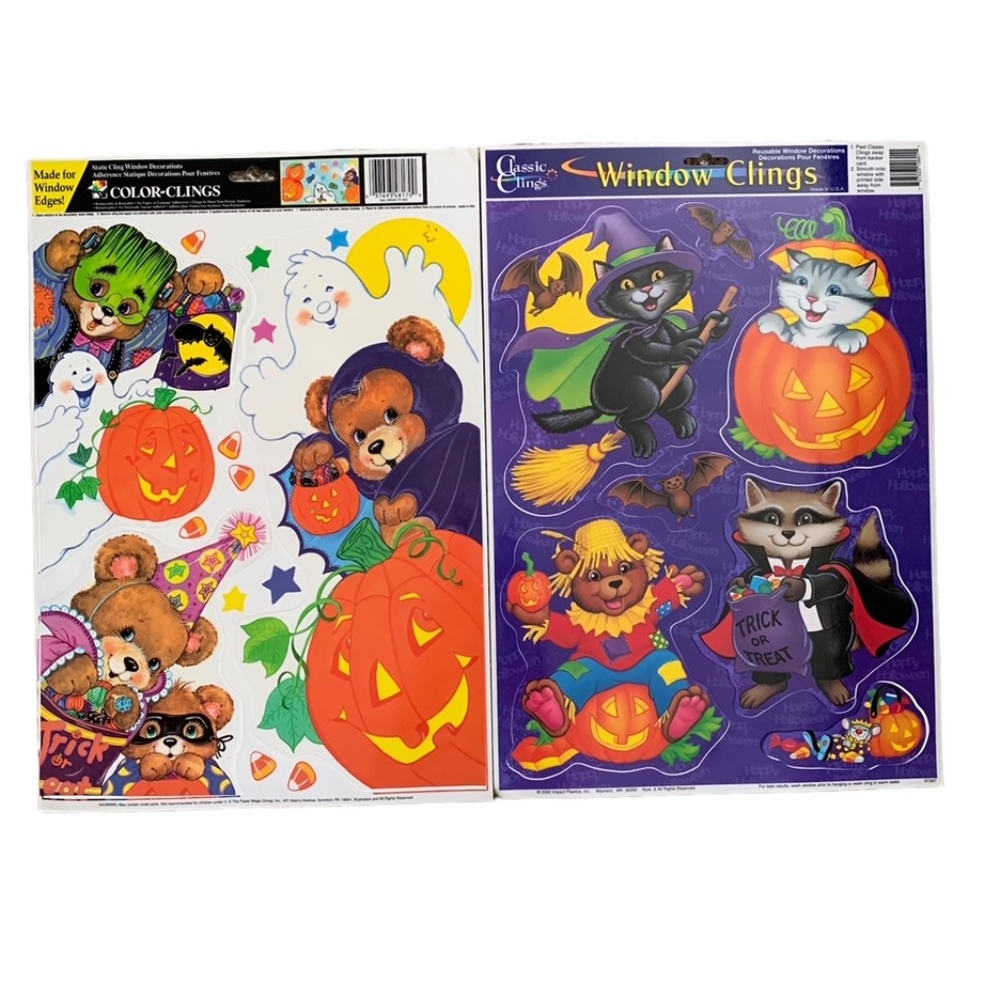 Vintage Halloween Window Clings